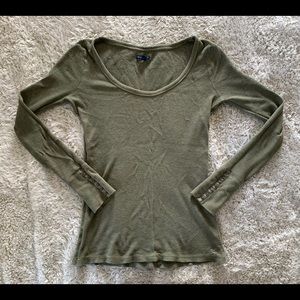 American Eagle Long Sleeve Olive Women’s Large